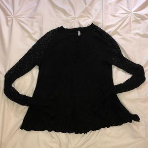 Intimately Free People Long Lace Sleeve Top XS
